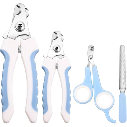 4 Pieces Dog Cat Pets Nail Clippers and Trimmers