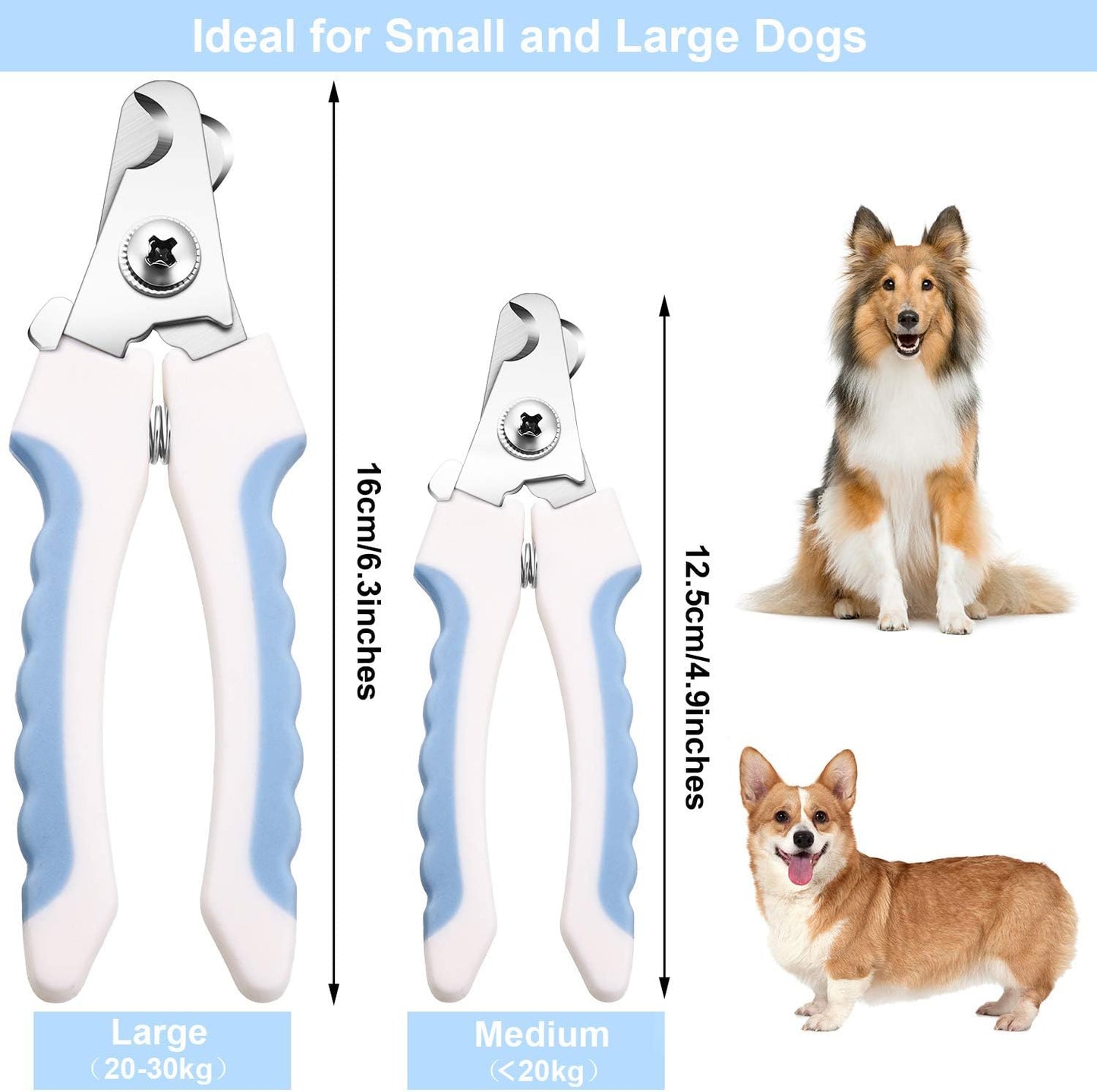 4 Pieces Dog Cat Pets Nail Clippers and Trimmers