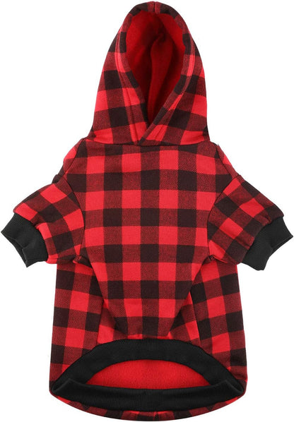 Plaid Dog Hoodie Sweatshirt Sweater