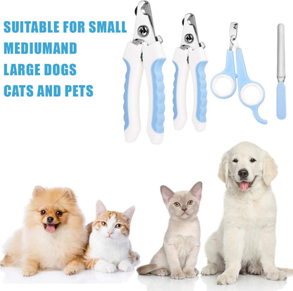 4 Pieces Dog Cat Pets Nail Clippers and Trimmers