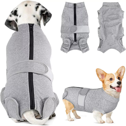 Dog Surgery Recovery Suit - Zipper On Dog Onesies After Surgery