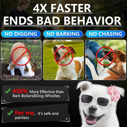 4X Ultrasonic Emitters Dog Bark Deterrent Device